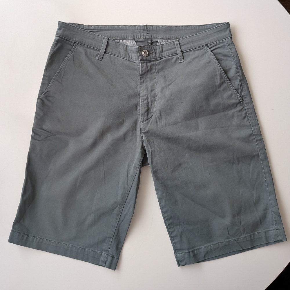 AG Adriano Goldschmied Wanderer Slim Fit Trouser Shorts - Grey - Size 34R